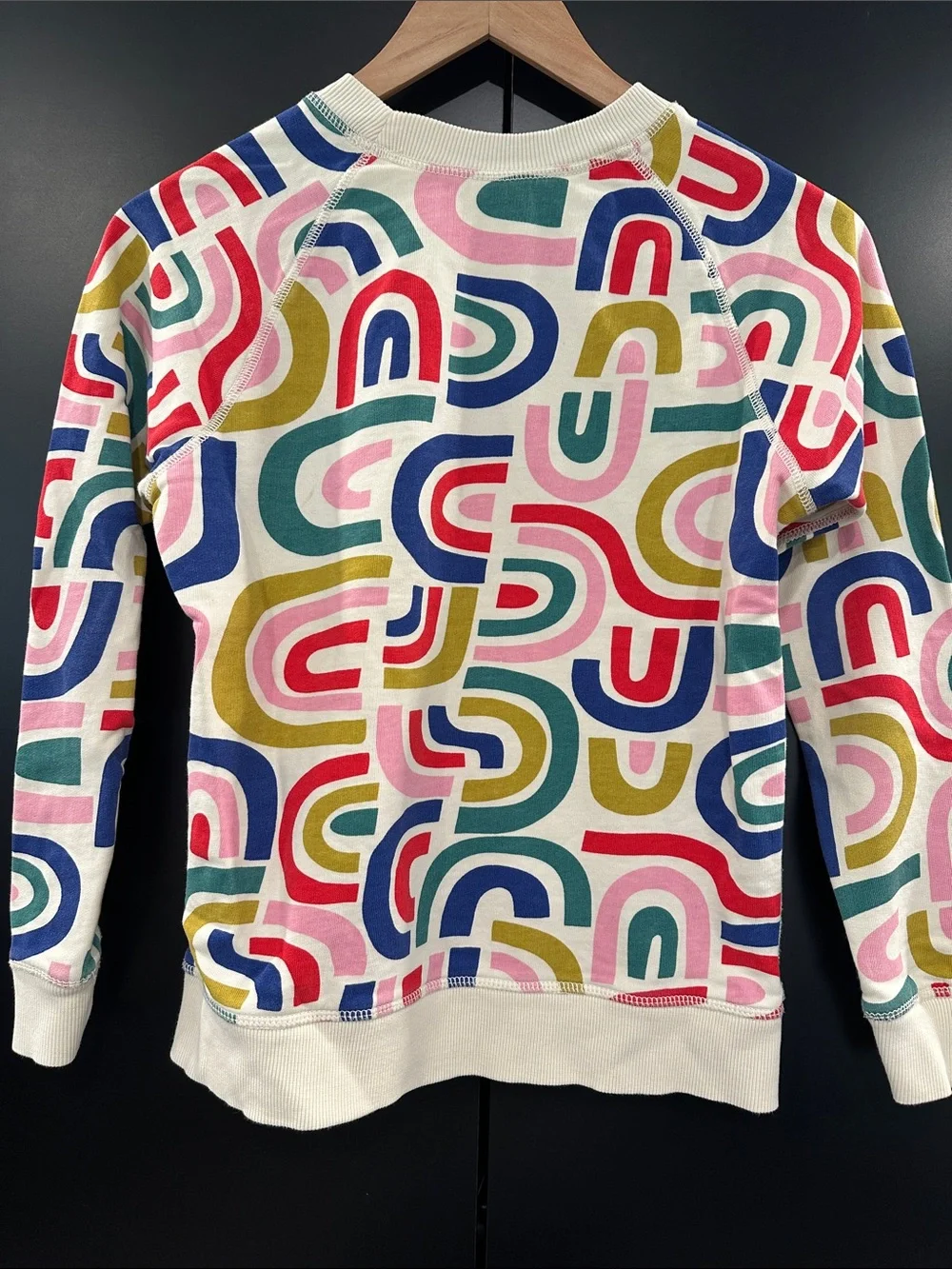 Hanna Andersson‎ Multicolor Geometric Print Crewneck Sweatshirt